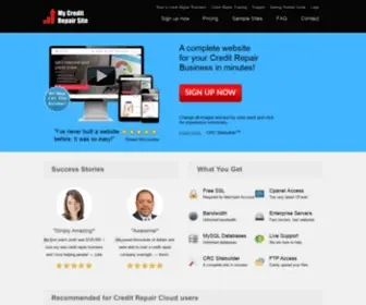 MYcreditrepairsite.com(Get an Instant Website For Your Credit Repair Business) Screenshot