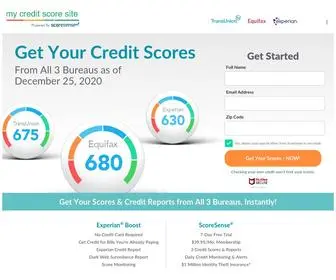 MYcreditscoresite.com(Get Your Credit Scores Now) Screenshot