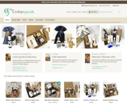 MYcretangoods.com(Cretan products & gifts with olive oil tsikoudia raki honey sariki natural cosmetics) Screenshot