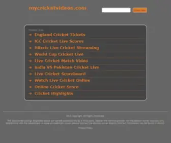 MYcricketvideos.com(Mycricketvideos) Screenshot