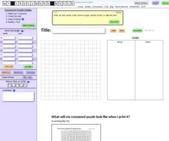 MYcrosswordmaker.com(The best crossword puzzle maker online) Screenshot