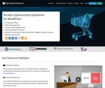 MYCRYptocheckout.com(Cryptocurrency payments for wordpress) Screenshot