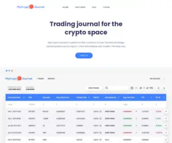 MYCRYptojournal.io(Trading journal for crypto professionals) Screenshot