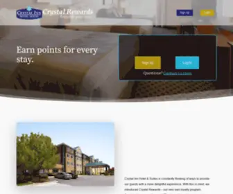 MYCRYstalrewards.com(Crystal Inn Hotel & Suites Rewards) Screenshot