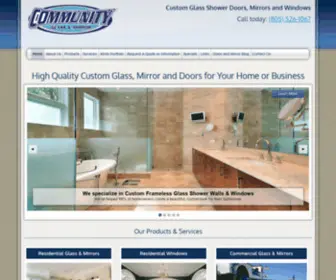 Mycustomshowerdoors.com(Community Glass & Mirror) Screenshot