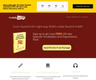 Mydailyspanish.com(Learn Spanish In The Right Way) Screenshot