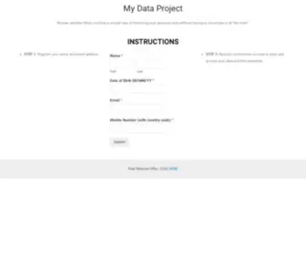 Mydataproject.com(Hier entsteht eine neue Webseite) Screenshot