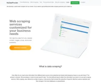 Mydataprovider.com(Web scraping services) Screenshot