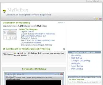 Mydefrag.fr(Téléchargement gratuit de MyDefrag Optimise et dÃ©fragmente votre disque dur) Screenshot