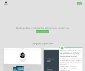 MydevPortfol.io(A portfolio generator for developers and programmers) Screenshot