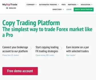 Mydigitrade.com(The copy trading) Screenshot