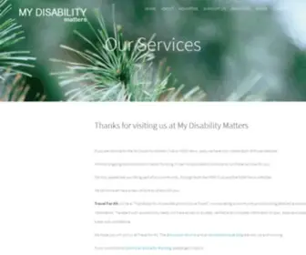 Mydisabilitymatters.news(My Disability Matters Services) Screenshot