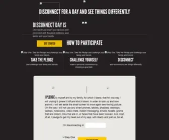 Mydisconnectday.com(Pick your personal Disconnect Day) Screenshot