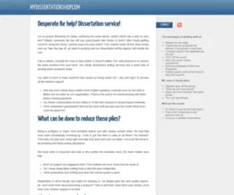 Mydissertationshop.com(Top Grade Custom Dissertation Writing Service Online) Screenshot