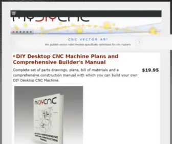 Mydiycnc.com(Home of the DIY Desktop CNC Machine) Screenshot
