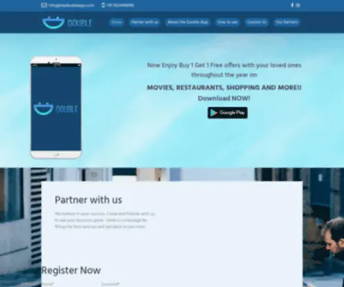 Mydoubleapp.com(India's First Buy 1 Get 1 Free Offers App) Screenshot