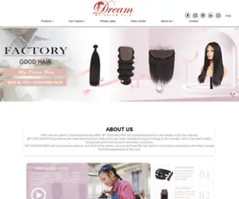 MYdreamhair.com(Manufacturing Best Human Hair Wigs Hair Extensions and PiecesToupee) Screenshot