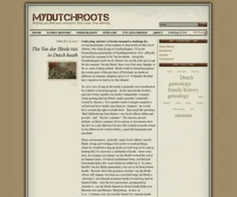 Mydutchroots.com(My Dutch Roots) Screenshot