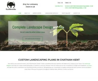 Myearthworks.com(Custom Landscaping Plans Chatham) Screenshot