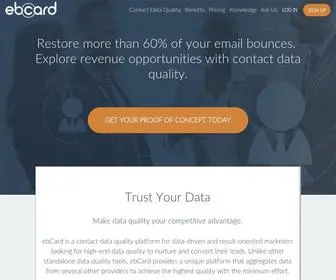 Myebcard.com(Contact Data Quality) Screenshot