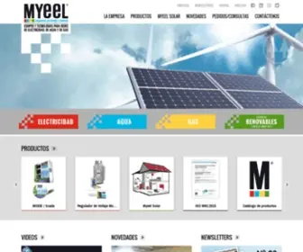 Myeel.com.ar(Equipos y tecnologías para redes de electricidad) Screenshot