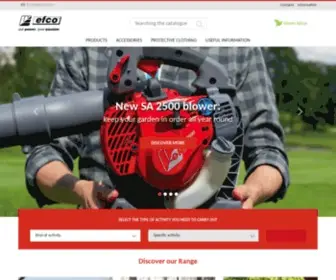 Myefco.com(Products for the care of Green Areas) Screenshot