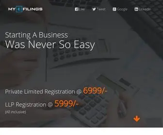 Myefilings.in(MyEfilings Start Business) Screenshot