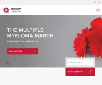 Myelomacanada.ca(Myeloma Canada) Screenshot