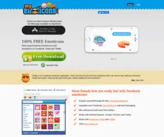 Myemoticons.com(Free Emoticons and Smileys for Facebook) Screenshot