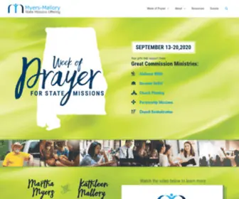 Myers-Mallory.org(Myers-Mallory State Missions Offering) Screenshot