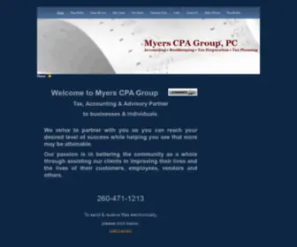 MyerscPagroup.com(Myers CPA Group) Screenshot