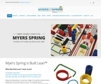 Myersspring.com(Myers Spring Custom Spring Manufacturing Company) Screenshot