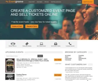 Myeventscenter.com(Get Tickets Online with Eventgroove) Screenshot