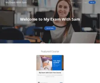 Myexamwithsam.com(My Exam With Sam) Screenshot