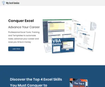 Myexcelgenius.com(My Excel Genius) Screenshot