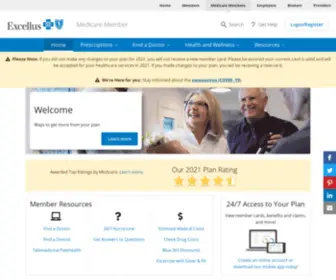 Myexcellusmedicare.com(Excellus BlueCross BlueShield Medicare) Screenshot