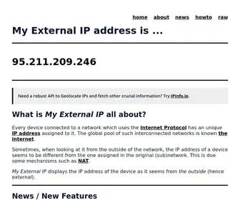 Myexternalip.com(My External IP address) Screenshot