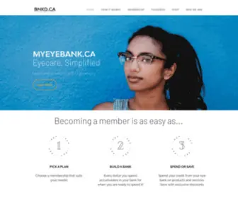 Myeyebank.ca(My Site) Screenshot