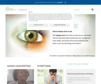 Myeyes.com(Your Eye Care Information Resource) Screenshot