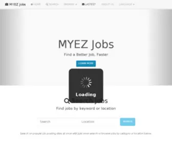 MyezJobs.com(Premium domains add authority to your site. Transparent pricing. 1 year WHOIS privacy inc) Screenshot