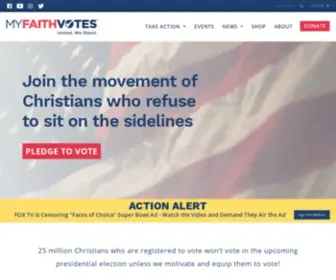 Myfaithvotes.org(My Faith Votes) Screenshot