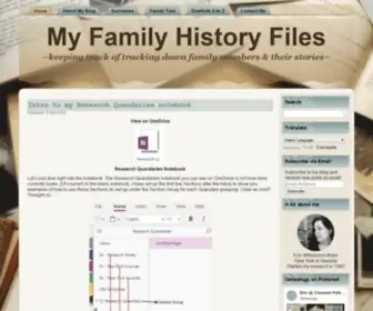 Myfamilyhistoryfiles.com(My Family History Files) Screenshot