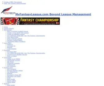 Myfantasyleague.com(Online fantasy football league management and information for the National Football League (NFL)) Screenshot