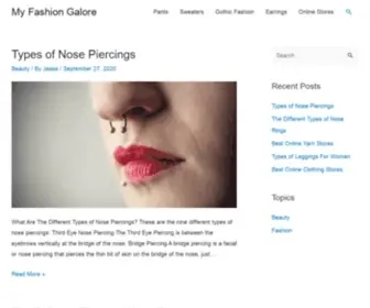 Myfashiongalore.com(Fashion & Lifestyle Blog) Screenshot