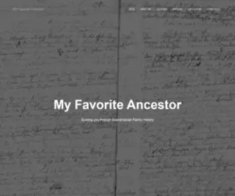 Myfavoriteancestor.com(Guiding you through Scandinavian Family History) Screenshot