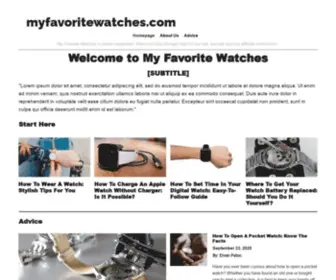 Myfavoritewatches.com(My Favorite Watches) Screenshot