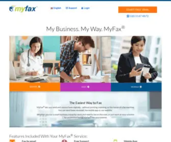 Myfax.eu(Online Fax Service) Screenshot