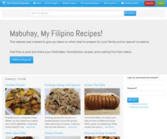 Myfilipinorecipes.com(My Filipino Recipes) Screenshot