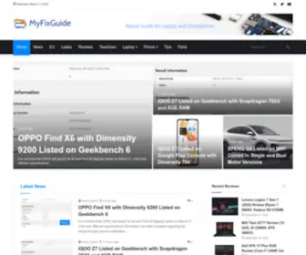 Myfixguide.com(News, Teardown, Repair Manual For Laptop and Smartphone) Screenshot