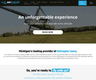 MYflighttours.com(Michigan&#039;s Leading Provider of Helicopter Tours) Screenshot